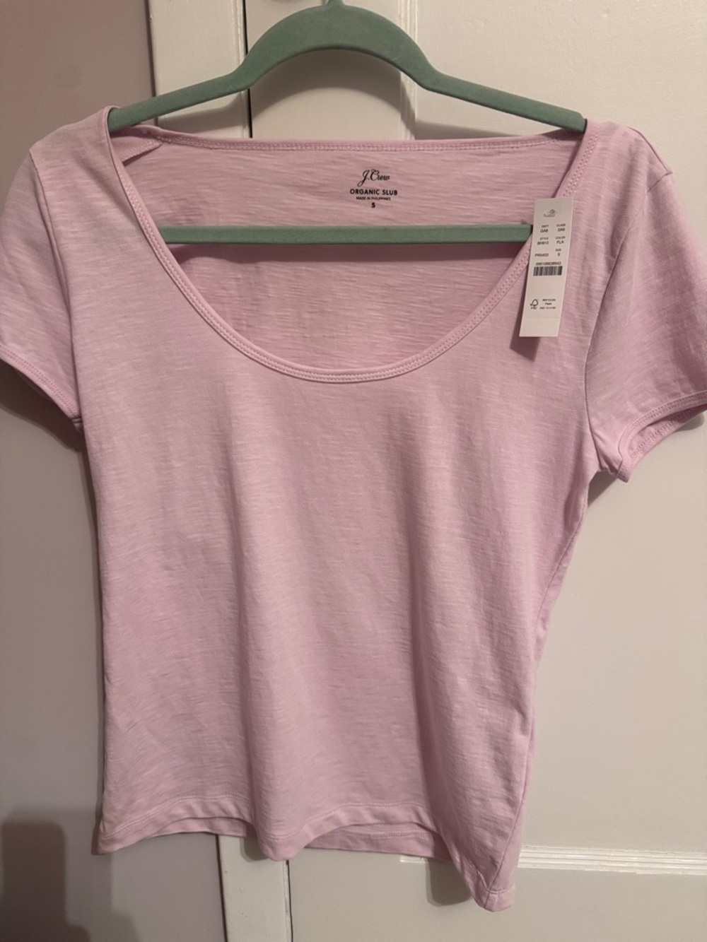 J. Crew Light Pink Scoop Neck Short Sleeve Tee